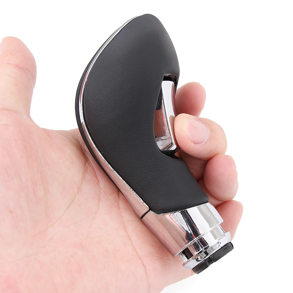 

AndyGo Black Chrome PU Leather Automatic Transmission Gear Shift Shifter Lever Knob For Opel Vauxhall Insignia Accessories