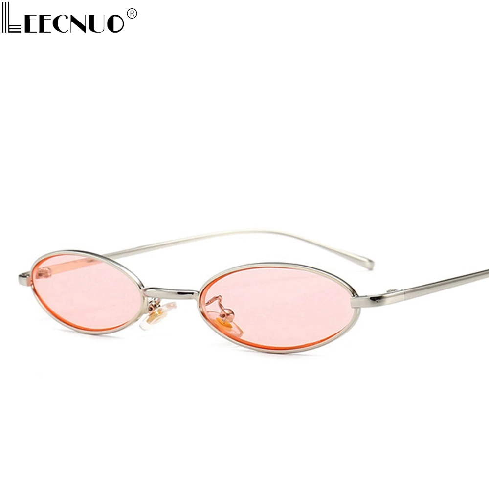 

Small Oval Sunglasses for Men Male Retro Metal Frame Yellow Red Vintage Small Round Sun Glasses for Women