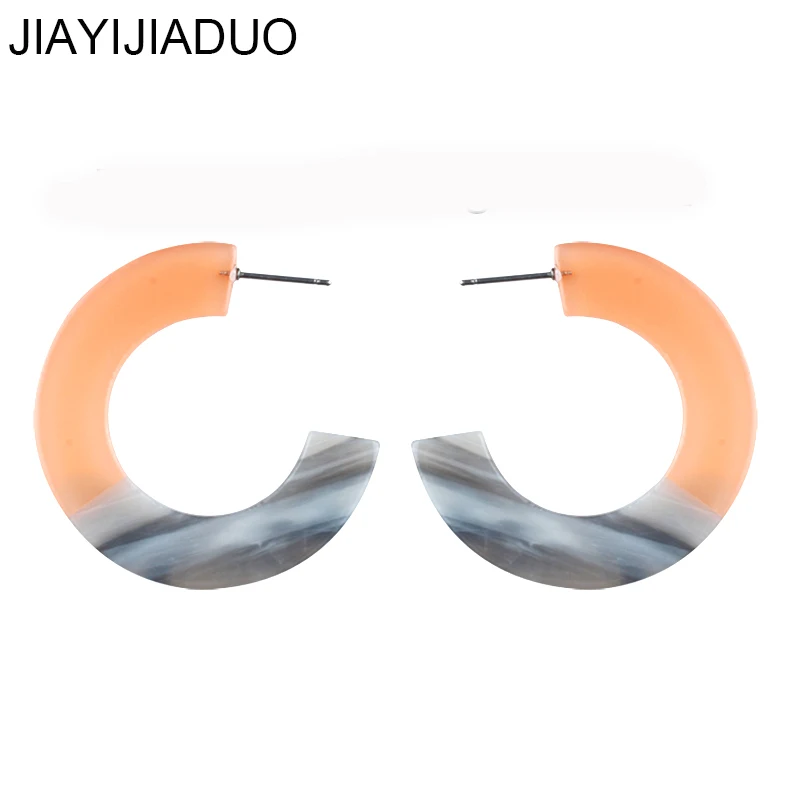 

jiayijiaduo Fashion Sale Brinco Brincos Tortoiseshell Round Circle Earrings Resin Material For Women Elegant Desig jewelry