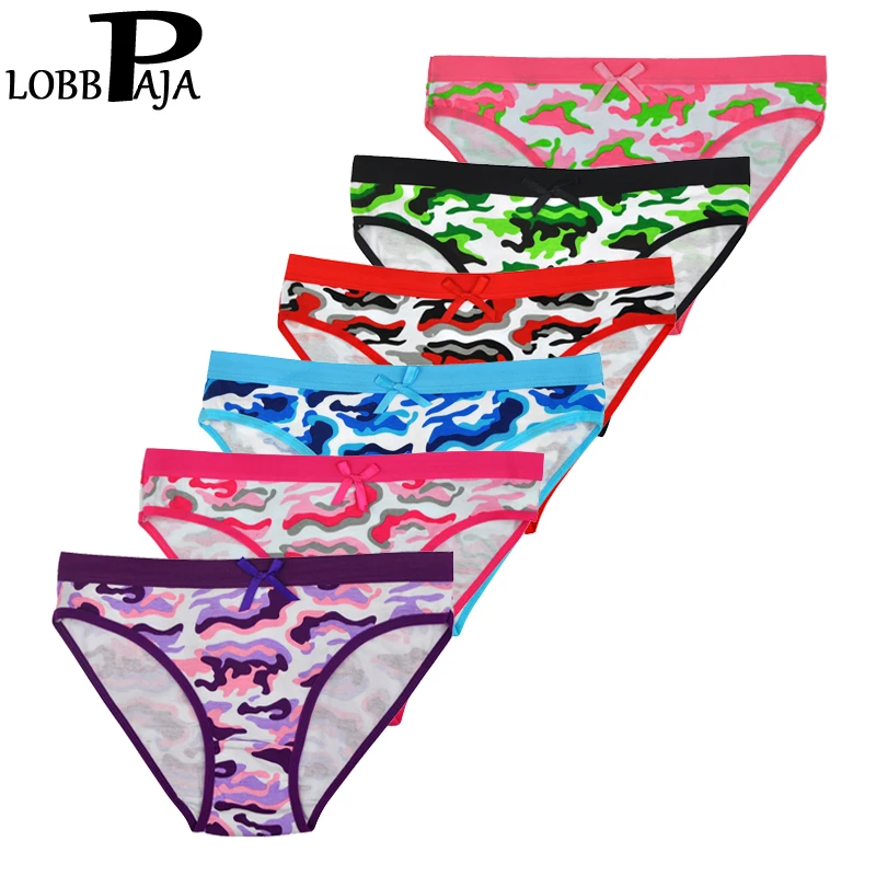 Lot 6 PCS Women Underwear Cotton Sexy Panties Briefs Camouflage Printed Low Rise Ladies Knickers Lingerie Intimates for Women Lot 6 PCS Women Underwear Cotton Sexy Panties Briefs Camouflage Printed Low Rise Ladies Knickers Lingerie Intimates for Women