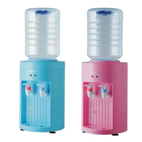 

220V 550w Blue/Pink Mini water dispenser Cool/Hot Type Desktop include 2.5L net bucket 19x19x29cm