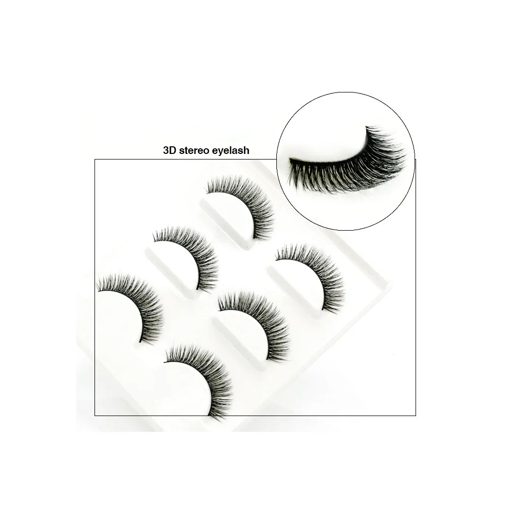Natural False Eyelashes Handmade For Beauty 3 Pairs/Set 3D False