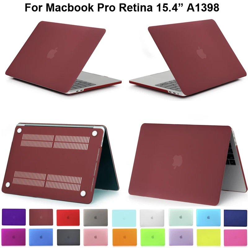 

Matte Color Case for Macbook Pro 15 Retina A1398 Cover Capa MacbookPro Retina 15.4 Protector Fundas MacbookA1398 Pouch