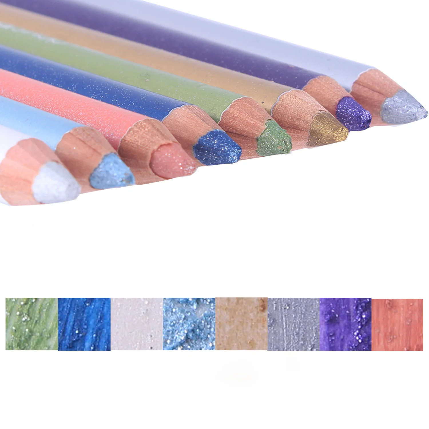 Glitter Eyeshadow Cream Pencil White Blue Gold Eye shadow Stick with