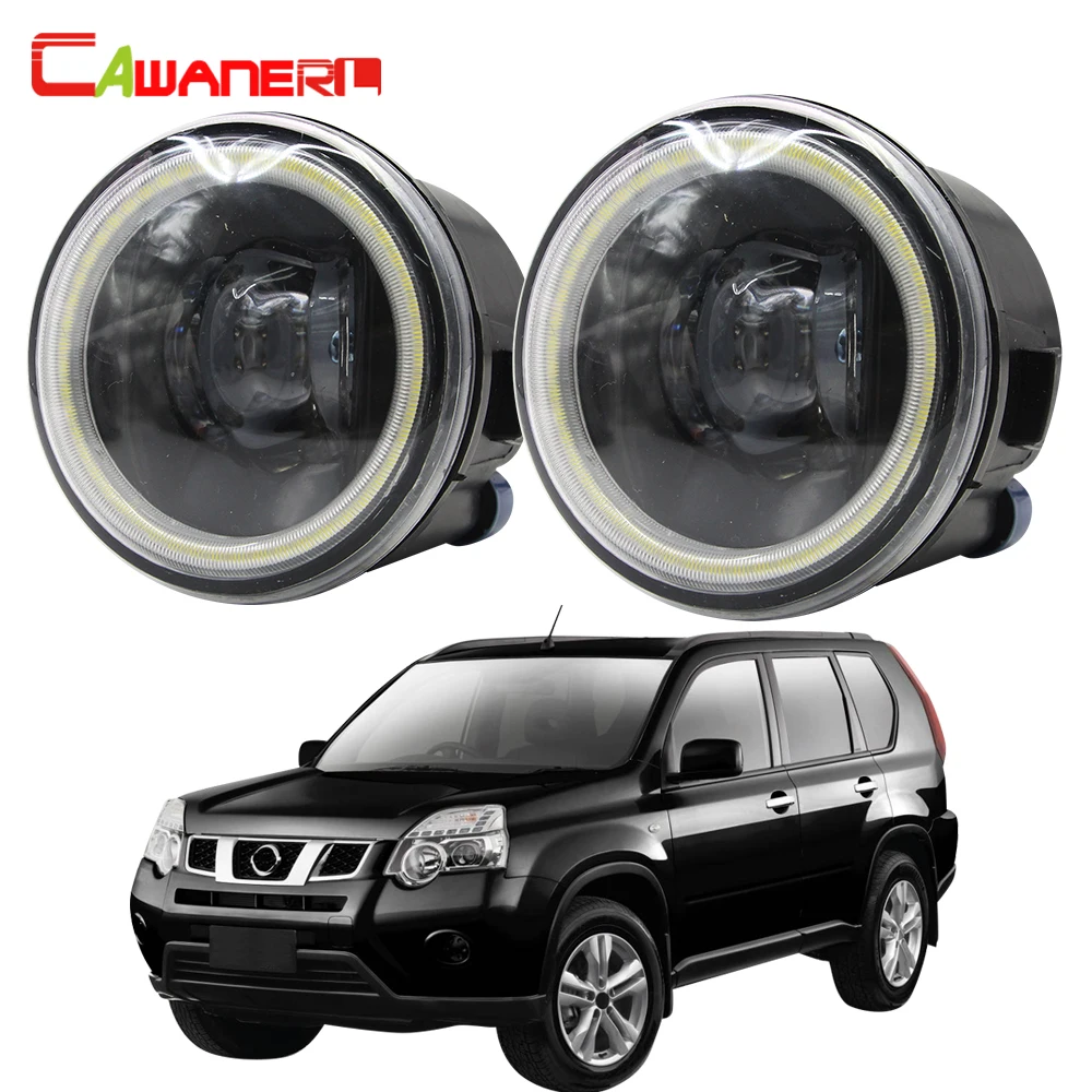  Cawanerl For Nissan X-Trail T31 Car H11 4000LM LED Bulb Fog Light Angel Eye DRL 12V Styling 2007 20 - 32990939443