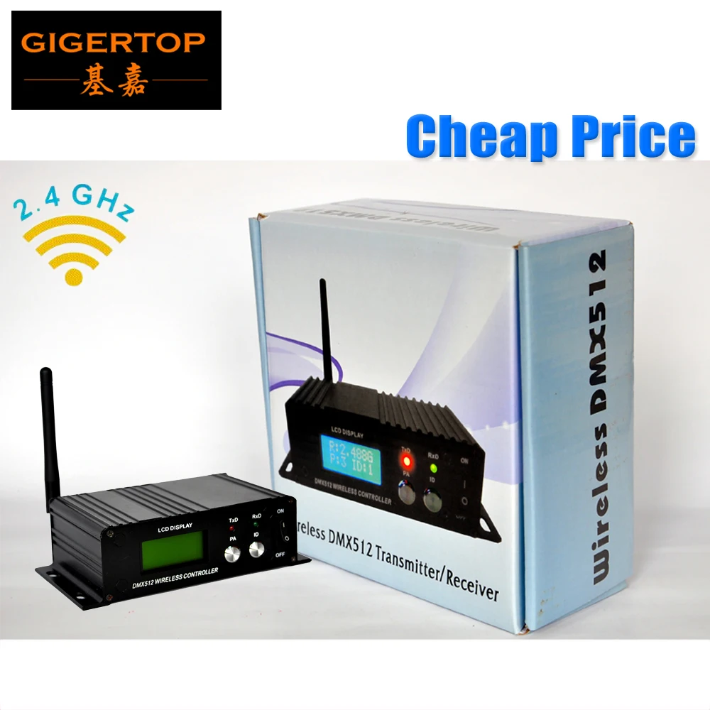Cheap Price Sample 2.4G Wireless DMX512 Transmitter & Receiver wireless DMX Console DMX Kit Fast transfer the signal RF Antenna