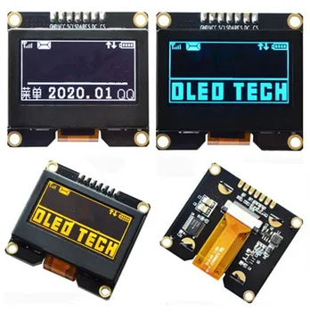 

IPS 1.54 inch 7P Whtie/Yellow/Blue SPI PM OLED Screen Module with Iron Frame SPD0301 Drive IC 3-5.5V 128*64