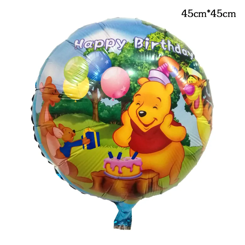 7 стилей мультфильм медведь фольгированные шары 18 дюймов декорации с днем рождения пентаграмма шарики для свадебного украшения детские игрушки