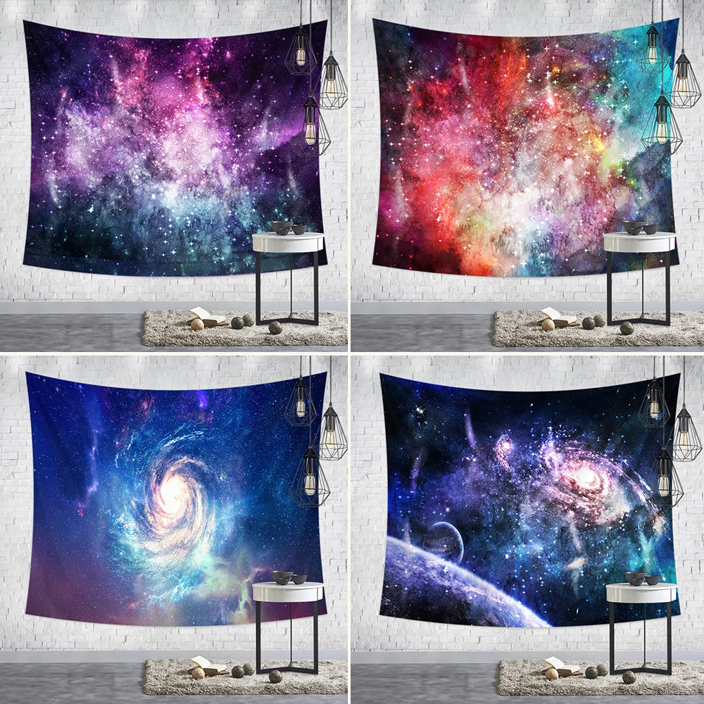 

Celestial Starry Sky Tapestry Hippie Mandal Amacrame Wall Hanging Bohemian Bedspread Dorm Decor Tapestries Table Cloth Yoga Mat