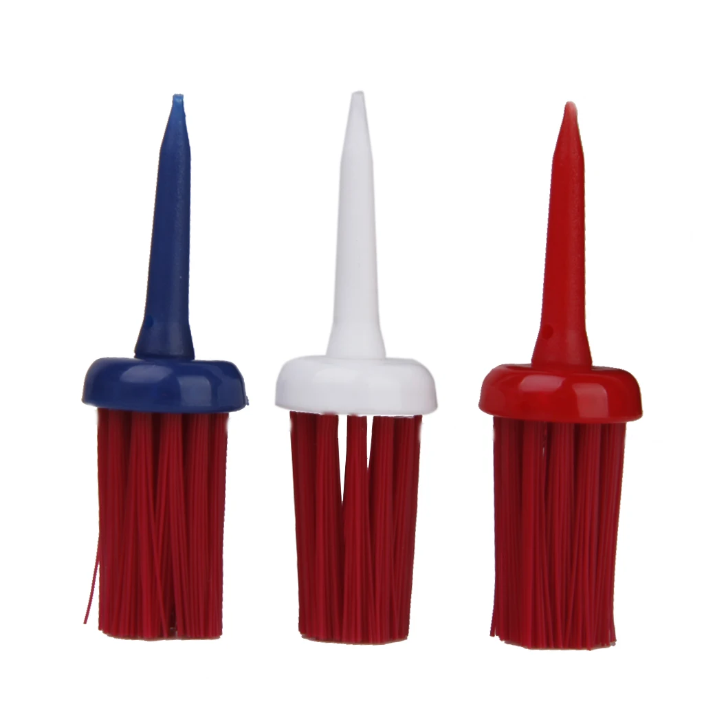 2 Packs Of 3 Durable Golf Tees Brush Driver 52/62mm Golfer Club Accessory