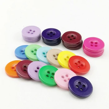 

500pcs/lot Clothing Accessories Wide-brimmed Resin Button Round Four-holes Color Uniform Coat Button Wholesale