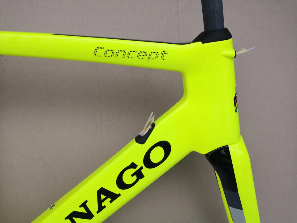 Новейший желтый paiting colnago concept T1000 UD гоночный полный карбоновый дорожный велосипед Полный набор велосипедных рам, много цветов