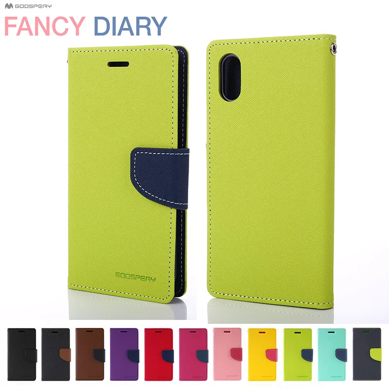 

Original Mercury Goospery Color Fancy Diary Flip Wallet Case Cover for iPhone XS XR XS MAX