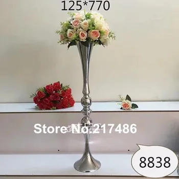 

morden Style sliver/gold Floor Decorative Metal Flower Vases for Wedding