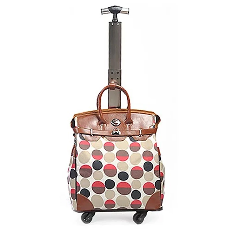 

GraspDream Retro 22 inches carry-on Suitcase with wheels Girls red luggage travel bag trolley bags Women Trolley bag suitcases