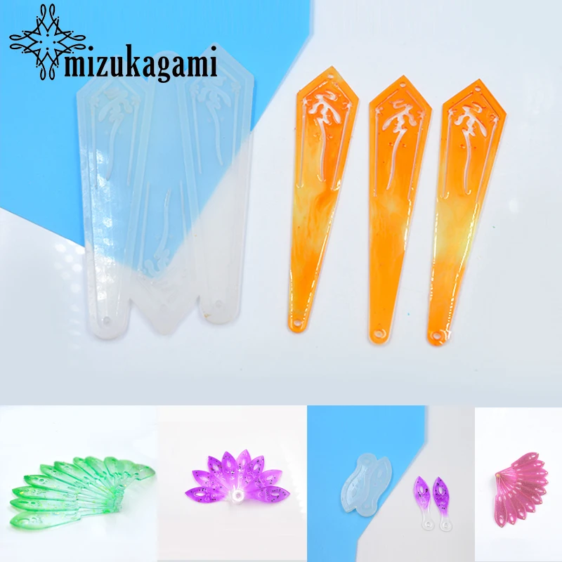 1pcs UV Resin Jewelry Liquid Silicone Mold 3D Folding Fan Mold Resin Charms Mold For DIY Intersperse Decorate Making Jewelry 1pcs uv resin jewelry liquid silicone mold 3d elk deer head cartoon resin charms molds for diy pendant decorate making jewelry