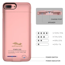For iPhone 6 6s 7 External Battery Charger Case Cell Phone Power Bank Powerbank Charging Case Cover Built in Metal Sheet