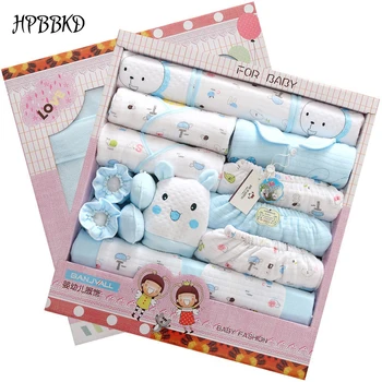 

HPBBKD 21Pcs/lot Newborn Baby Winter Warm Gift Sets Unisex Infant Thick Clothing Baby Bib Hat Baby Outfits For 0-6 Month TZ-025