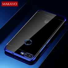 MAKAVO Case For Huawei Nova 2 Luxury Soft Silicone Transparent 3D Laser Plating Cover For Huawei Nova 2 Plus Phone Cases