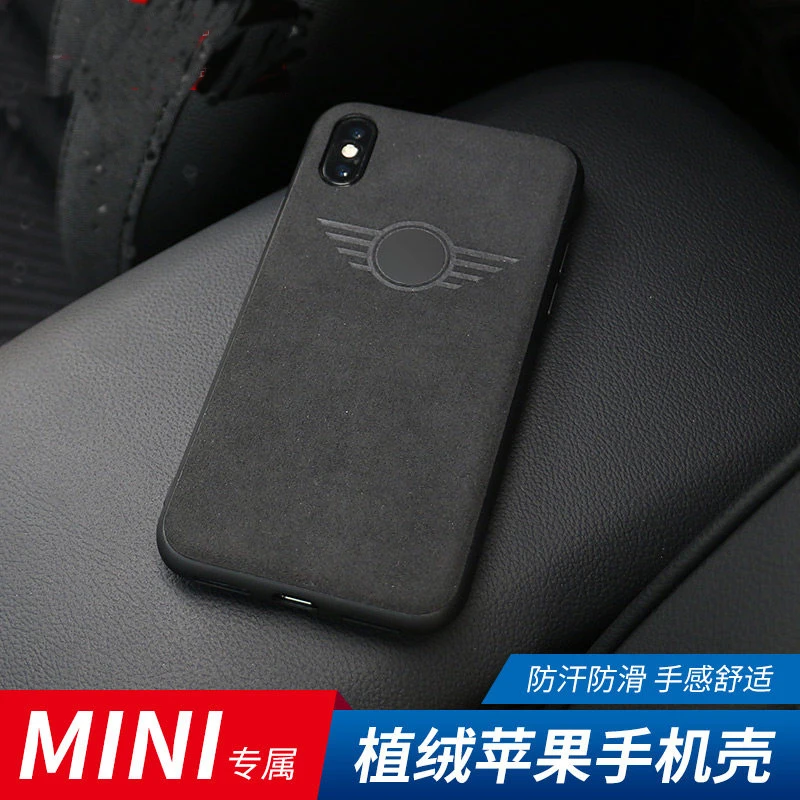 Новый чехол для телефона из пластика и материала с ворсом от iphone 6 до Inphone X Mini Cooper