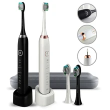 

Sarmocare S100 Electric Toothbrush 5 models Wireless rechargeable with 2Pcs Replaceable Heads Timer IPX7 Waterproof