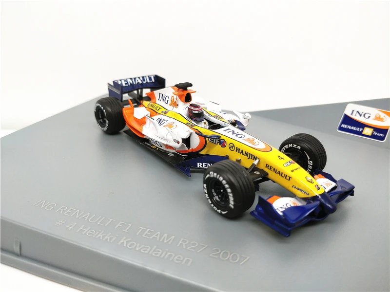 1:43 ING 2007 Renault Force Индия команда R27 гоночный литой под давлением модель автомобиля миниатюрный автомобиль