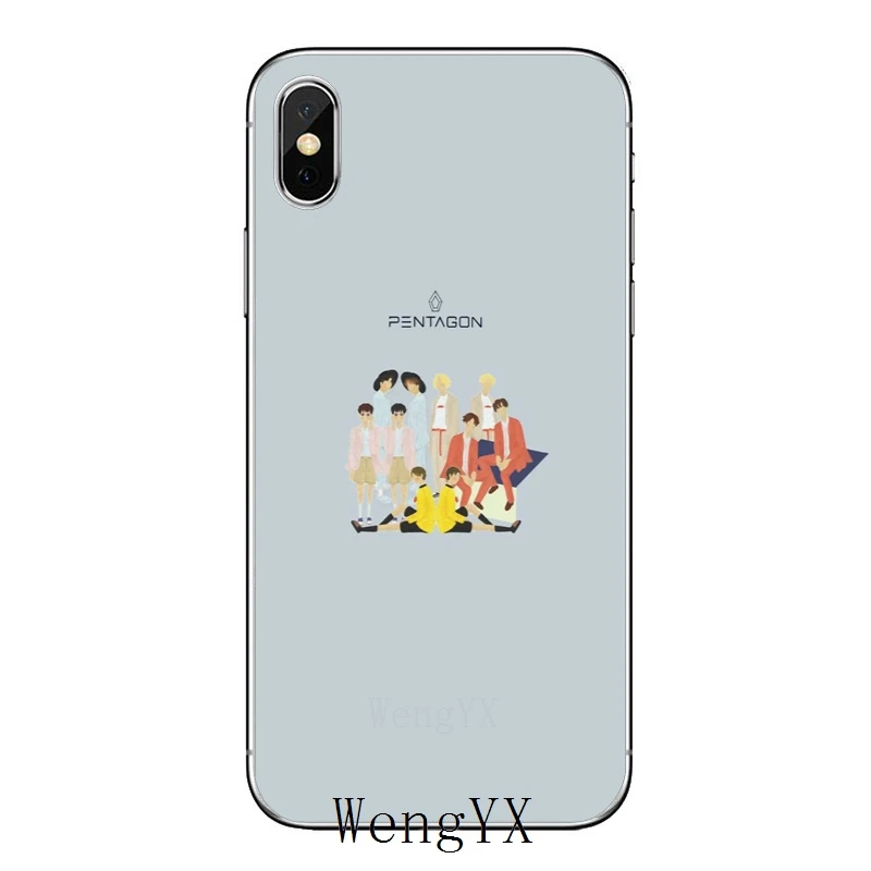 Мягкие Аксессуары из ТПУ чехол для телефона Apple iPhone X XR XS Max 8 7 6s 6 plus SE 5s 5c 5 4s 4 Pentagon kpop