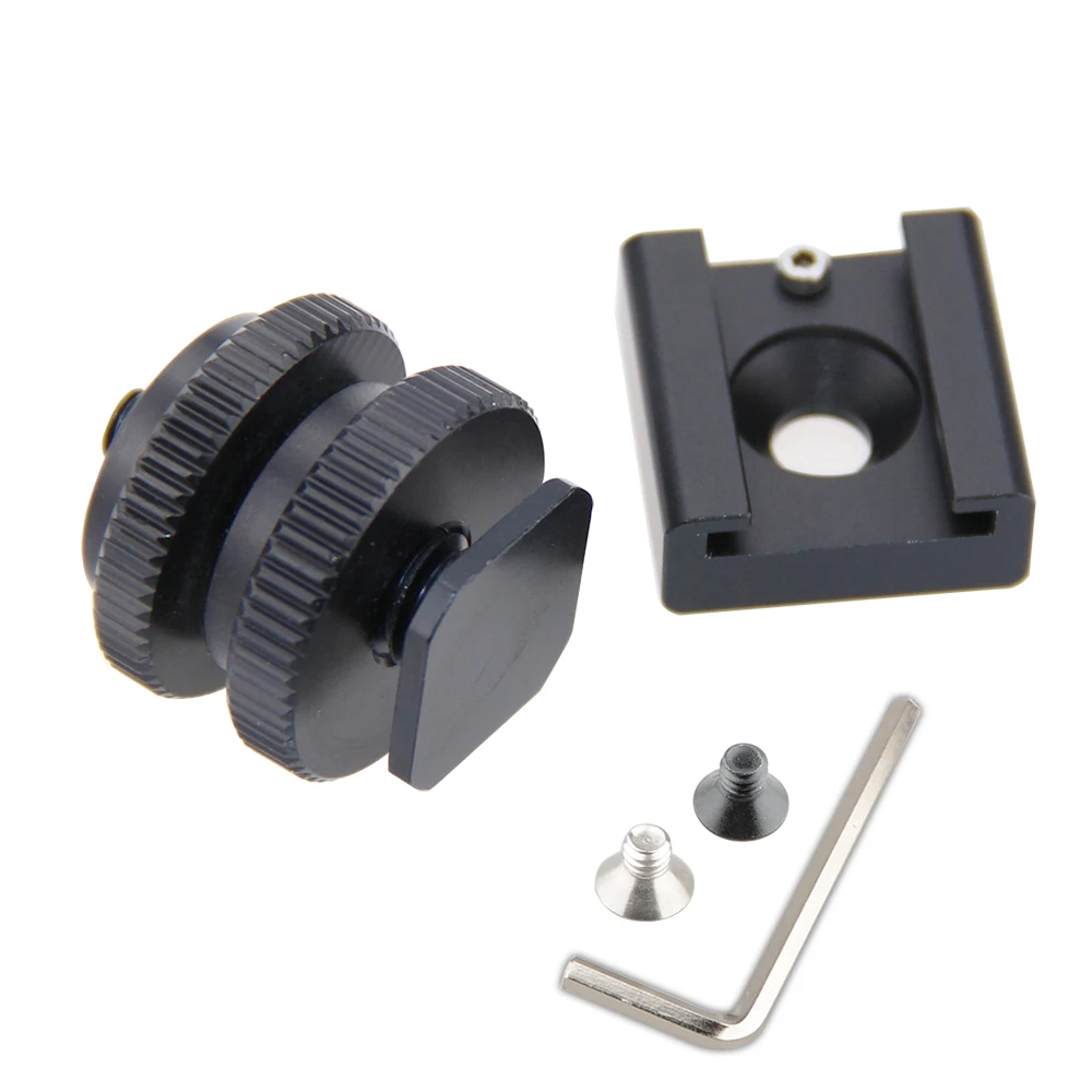 CAMVATE 1/4 &quotГорячий Холодный башмак крепление + 1/4&quot 20 штатив винт для вспышки