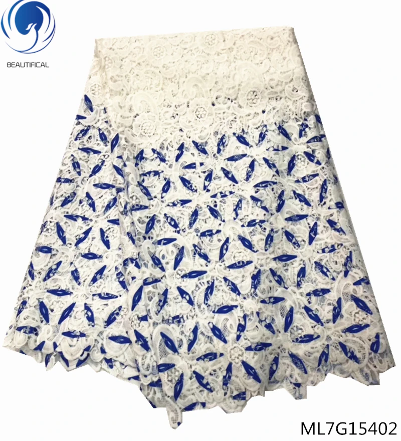 

BEAUTIFICAL african guipure laces fabrics cord fabrics dress 2019 african water soluble laces dress for women 5yards/lot ML7G154