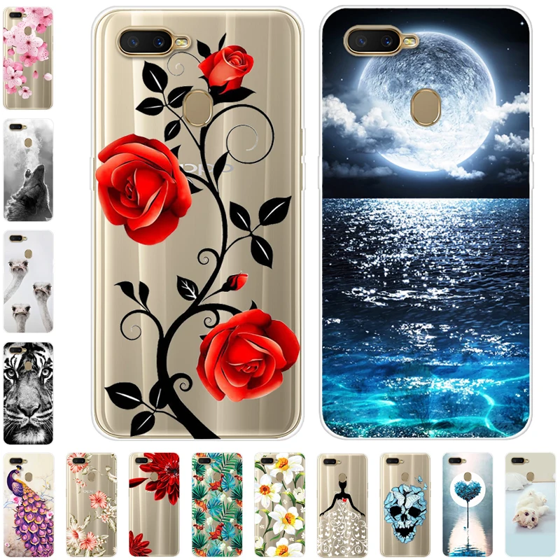 

For OPPO AX7 Case 6.2'' Silicone Soft tiger Phone Cases For OPPO A7 OPPOAx7 CPH1901 Cover TPU For OPPO A5S ax5s A7 A 7 ax7 a x7