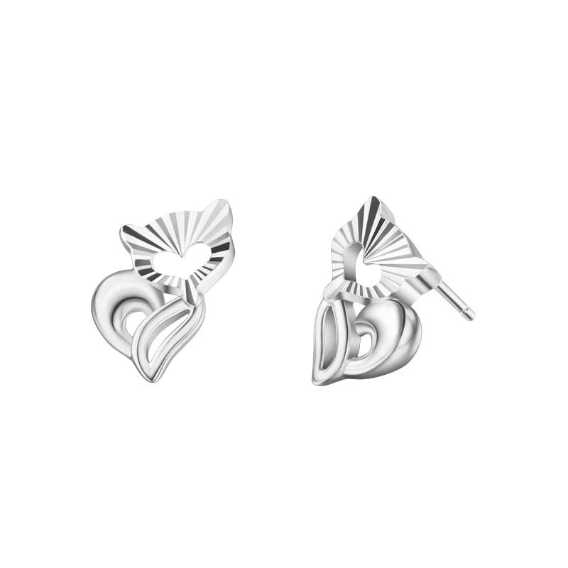 

Pure Sterling Silver Earrings Women Fox Stud Earrings S925