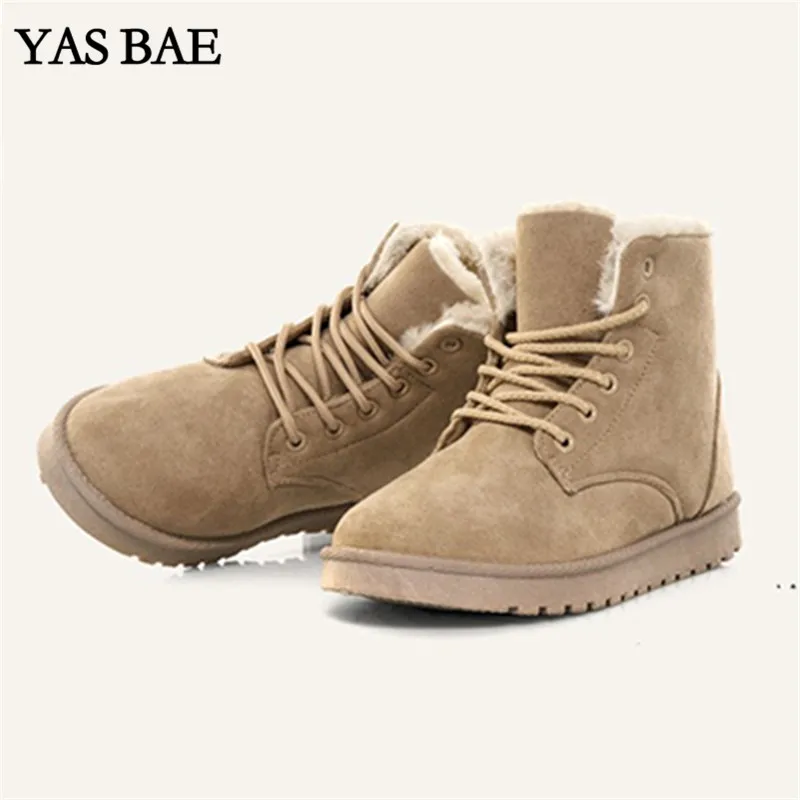 

2019 Shop Cheap Australia Hot Sale Cute Winter women's Felt Hair Flat Ankle Snow Boots with Faux Fur Outside for Women femininas