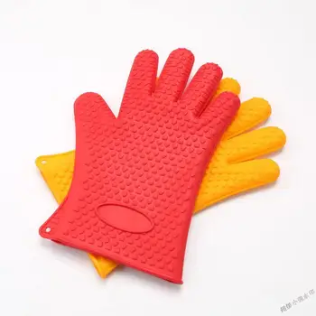 

by dhl 100pcs Home Barbecue Silicone Heat Holder Gloves Kitchen Oven Mitts Cook Resistant Gloves Microwave Accessories tool