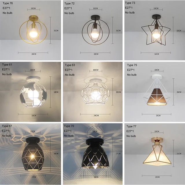 Good Buy Led Ceiling Lights Modern Ceiling Lamp Vintage Plafondlamp Cage Plafonnier For Living Room Industrial Decor Suspension Luminaire