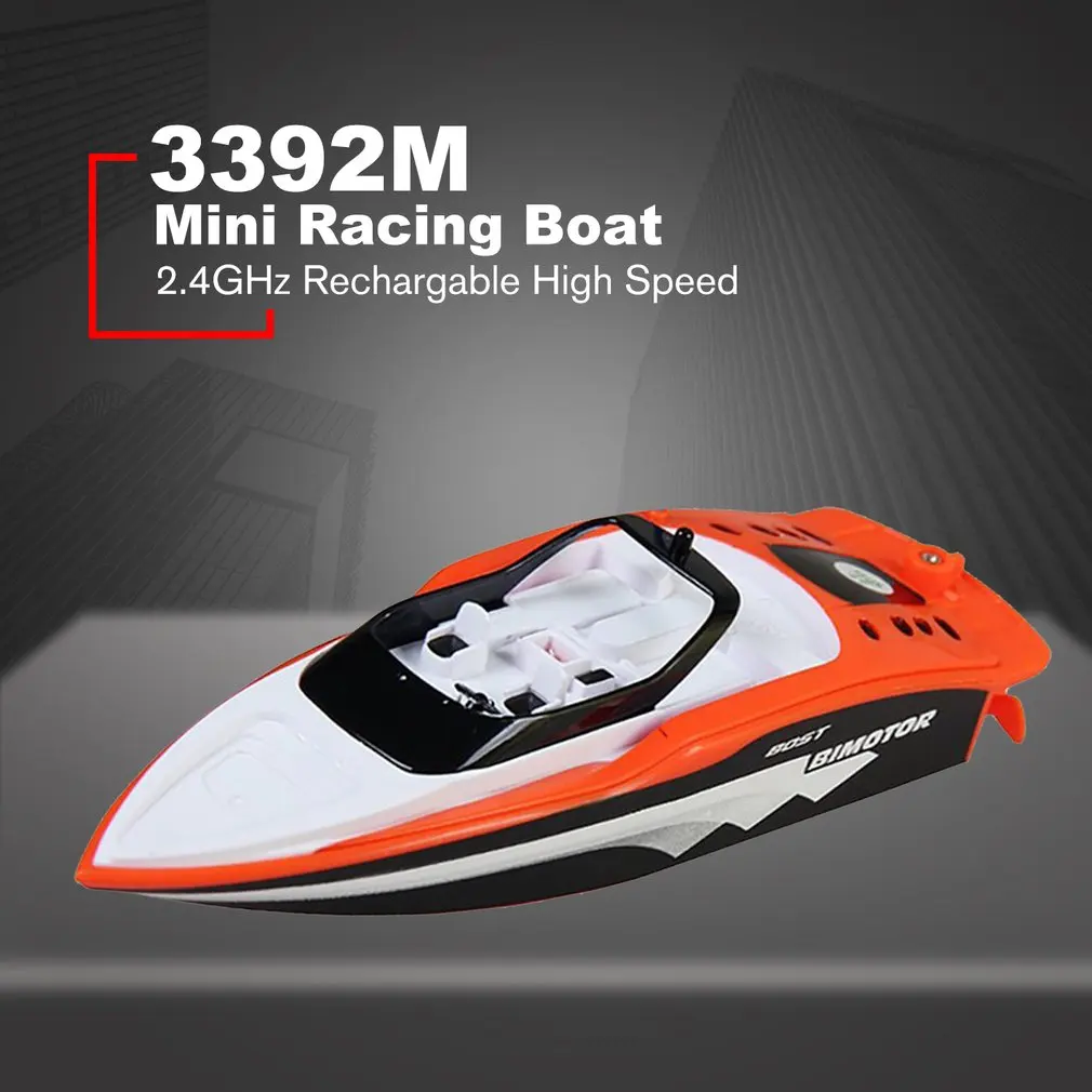 3392M 2.4GHz Rechargable Mini Electric Sport High Speed RC Boat Remote Control Boat For Children Toys Kids Gift
