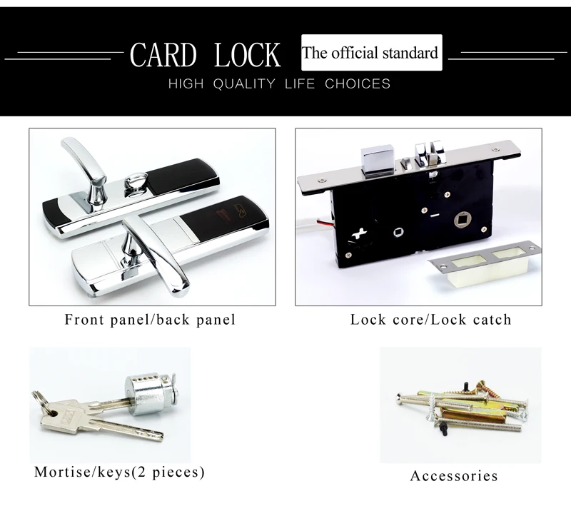 Zinc Alloy Security Digital Door Lock Intelligent RFID Card Electronic Locks For Hotel or Home Smart Entry ZAG1068