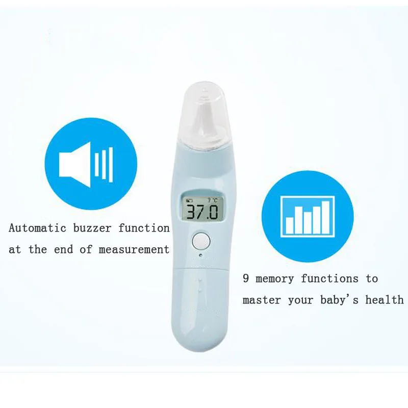 Digital Infrared Thermometer Non-Contact Laser Ear Thermometer Adult Baby Forehead And Ear Non-Contact Body Heat Measurement
