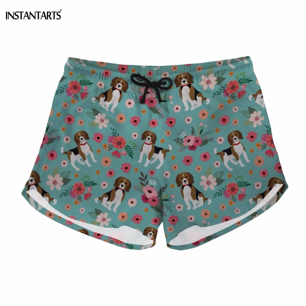 INSTANTARTS Funny 3D Printing Animal Beagle Dog/Puppy Floral Girls