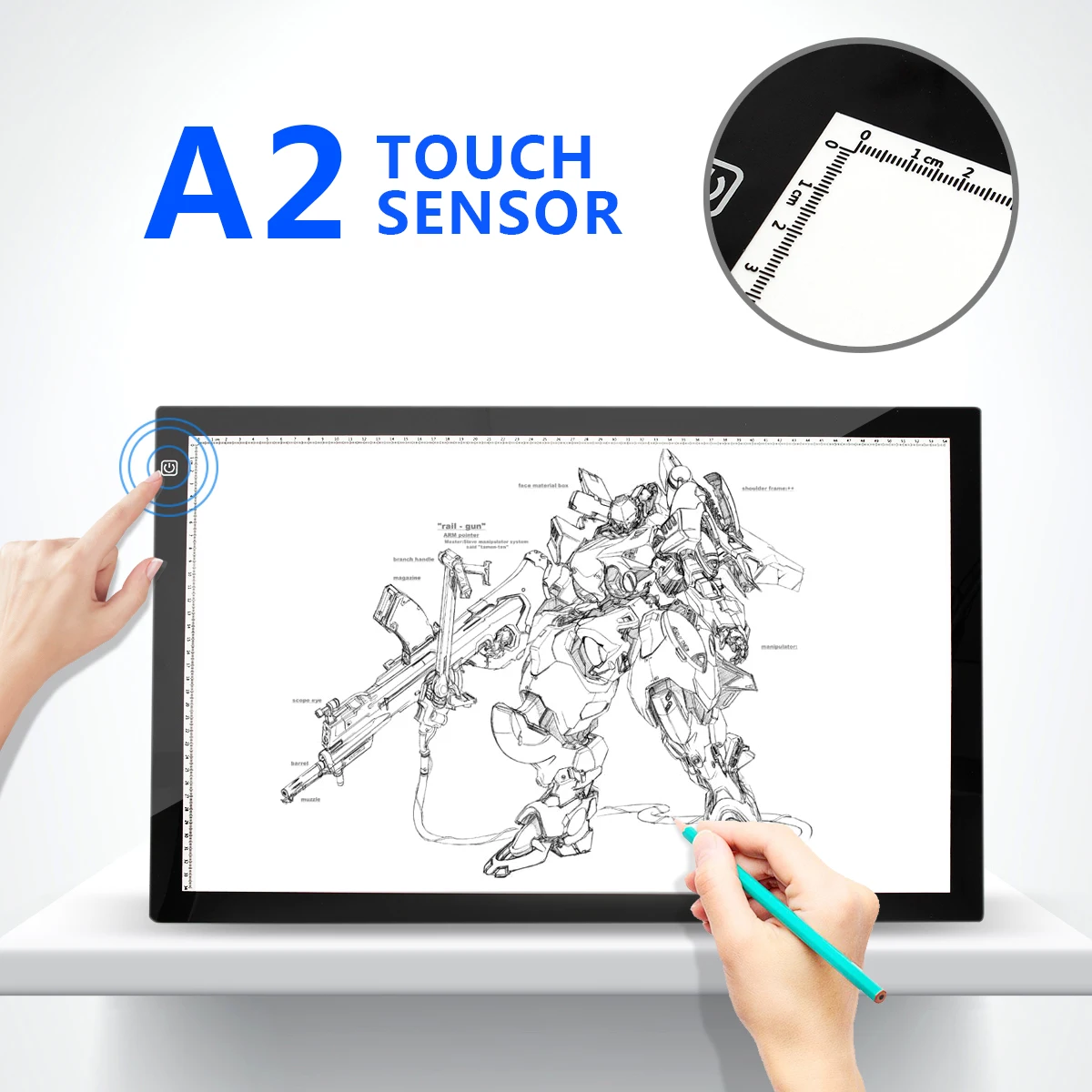 

USB Powered A2 LED Drawing Pad Animation Tracing Light Box Digital Graphic Tablet Board Blank Canvas for Painting Writing