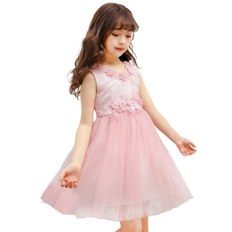 Rlyaeiz High Quality Kids Dresses For Girls 2019 Summer Fashion Lace 2-7Y Princess Ball Gown Dress | Детская одежда и обувь