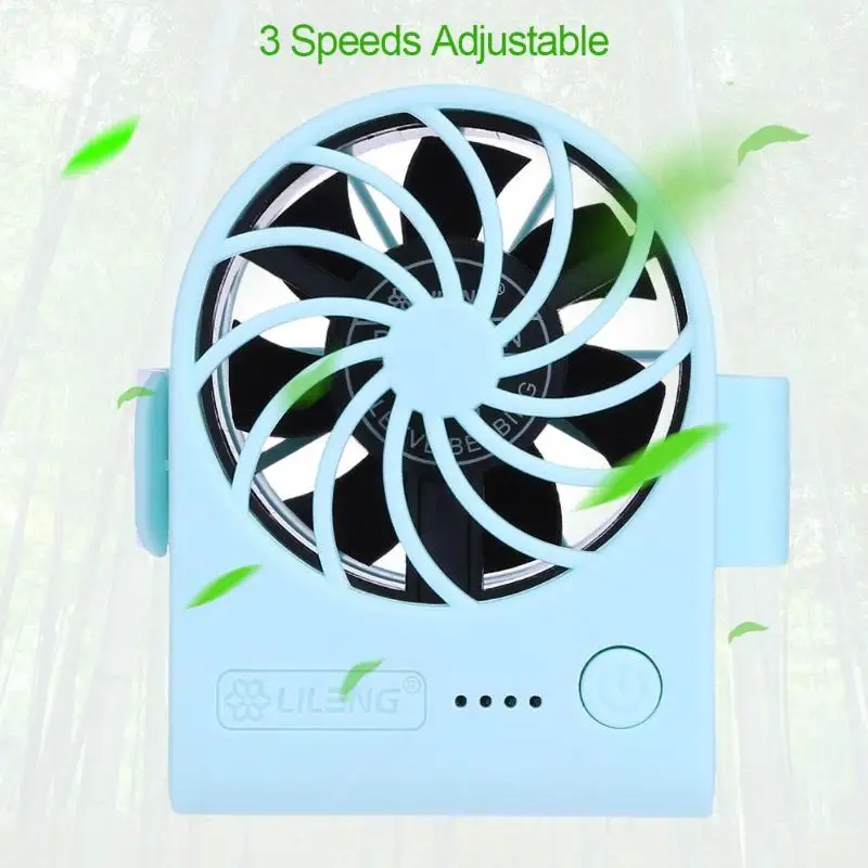 

Portable Mini Fan Ventilator USB Rechargable Clip Fan Brushless Motor Cooler Fan Hanging Waist Ventilation 3 Speeds Adjustable