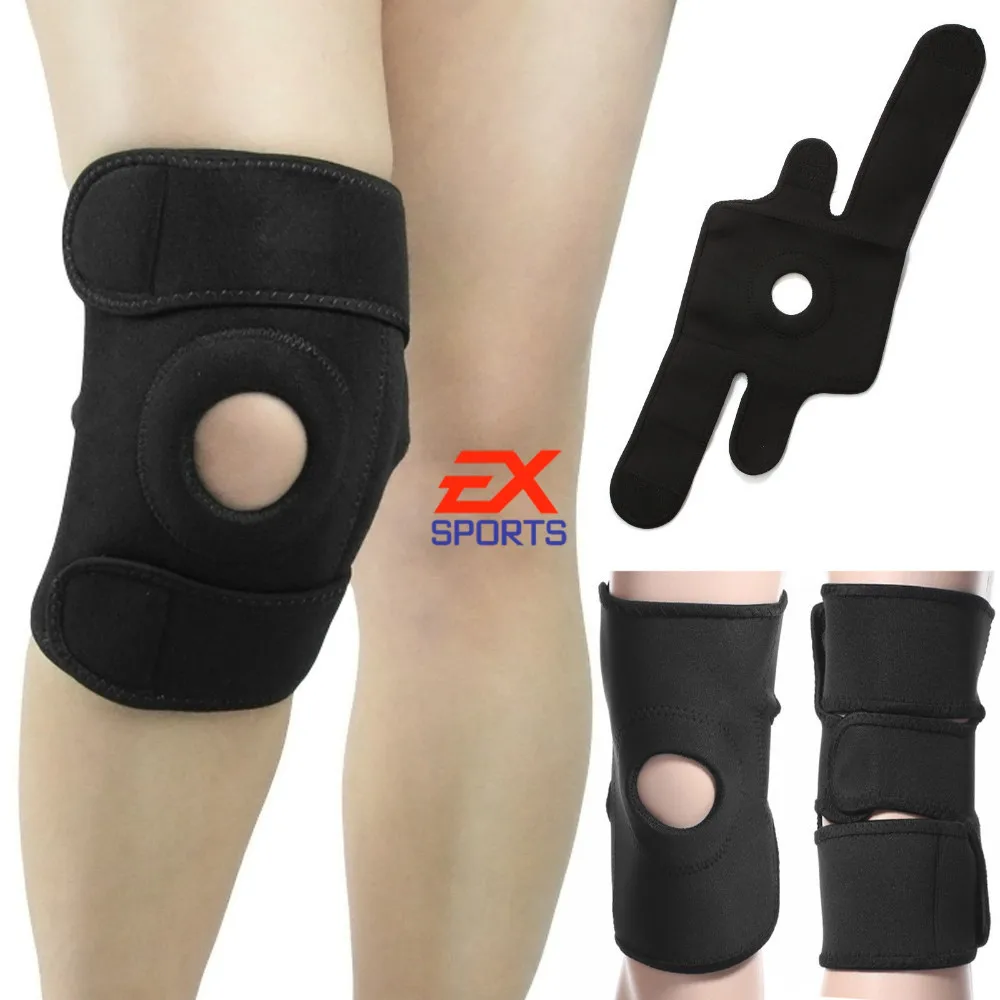 Flexible Elastic Stabilising Knee Belt Support Brace Fastener Strap Sport Black (1)