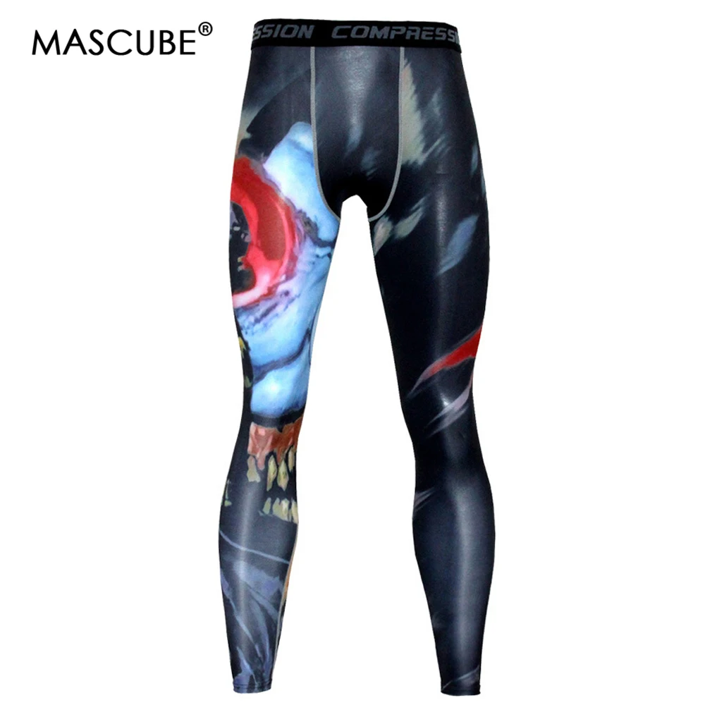 

MASCUBE 2018 Men Gym Clothing Sport Leggings Trousers Men's Compression Tights Cycling Base Layers Training Running Tights Pants