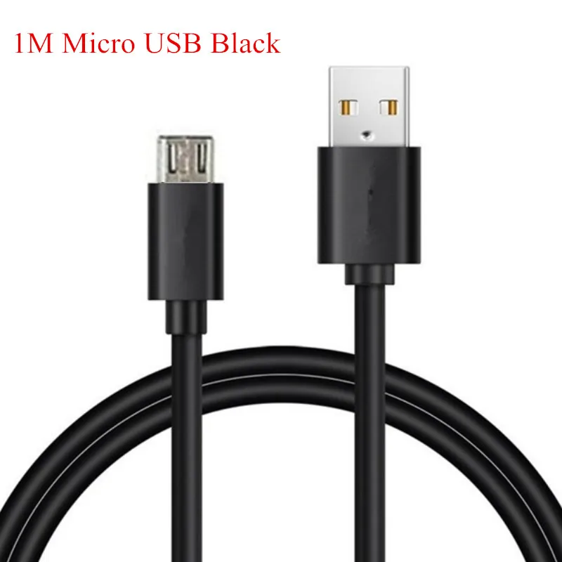 Быстрое зарядное устройство Micro usb type C с европейской вилкой для Elephone S8 S7 P8 P8 Mini C1 Max G4 S1 S2 M2 M3 P6000 pro P9000 зарядный кабель - Тип штекера: 1m micro usb black