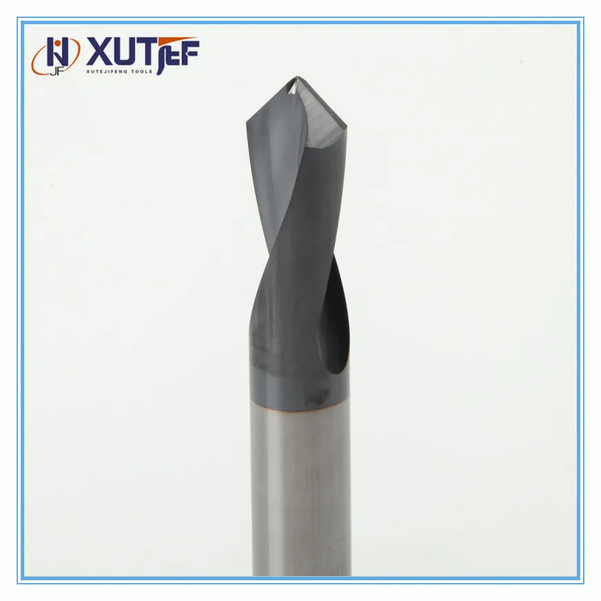 D2x6x50L HRC45 Solid Carbide NC Spot Drill 90 Degrees With TiALN
