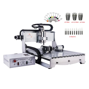 

High quality 4axis cnc router 6040 800W water cooled spindle Milling Cutting machine 60*40cm
