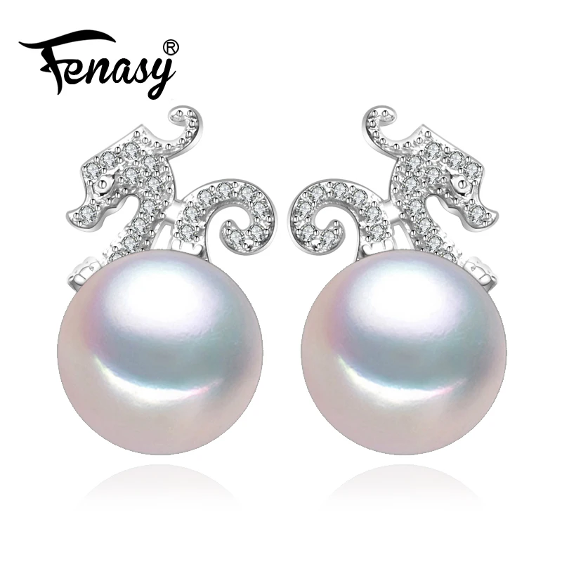 

FENASY stud earrings,silver earring for women,925 Sterling Silver earrings,party vintage big size beads dragon earrings
