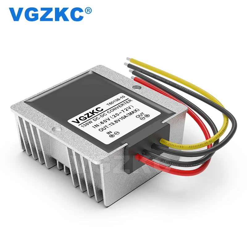 

138W Output 48V 60V to 13.8V 10A DC Power Module Transformer 20-72V to 13.8V Step-down Power Converter with Alloy Shell