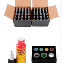 1 цветные чернила для перманентного макияжа Набор 1 унция 30 мл/бутылка Перманентная Татуировка краска 16 цветов тату узор тело живопись макияж Красивая татуировка