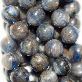 

Genuine Blue Kyanite Beads - Round 8 mm Gemstone Beads - Full Strand 16", 50 beads, AB-Quality